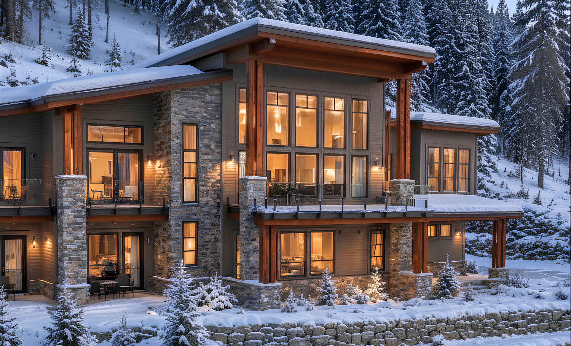 Revelstoke Select Sitka Spruce Mountain Chalet Winter